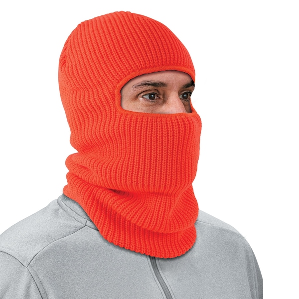 Ergodyne Orange Balaclava - 2-Layer Rib Knit 6829 | Zoro